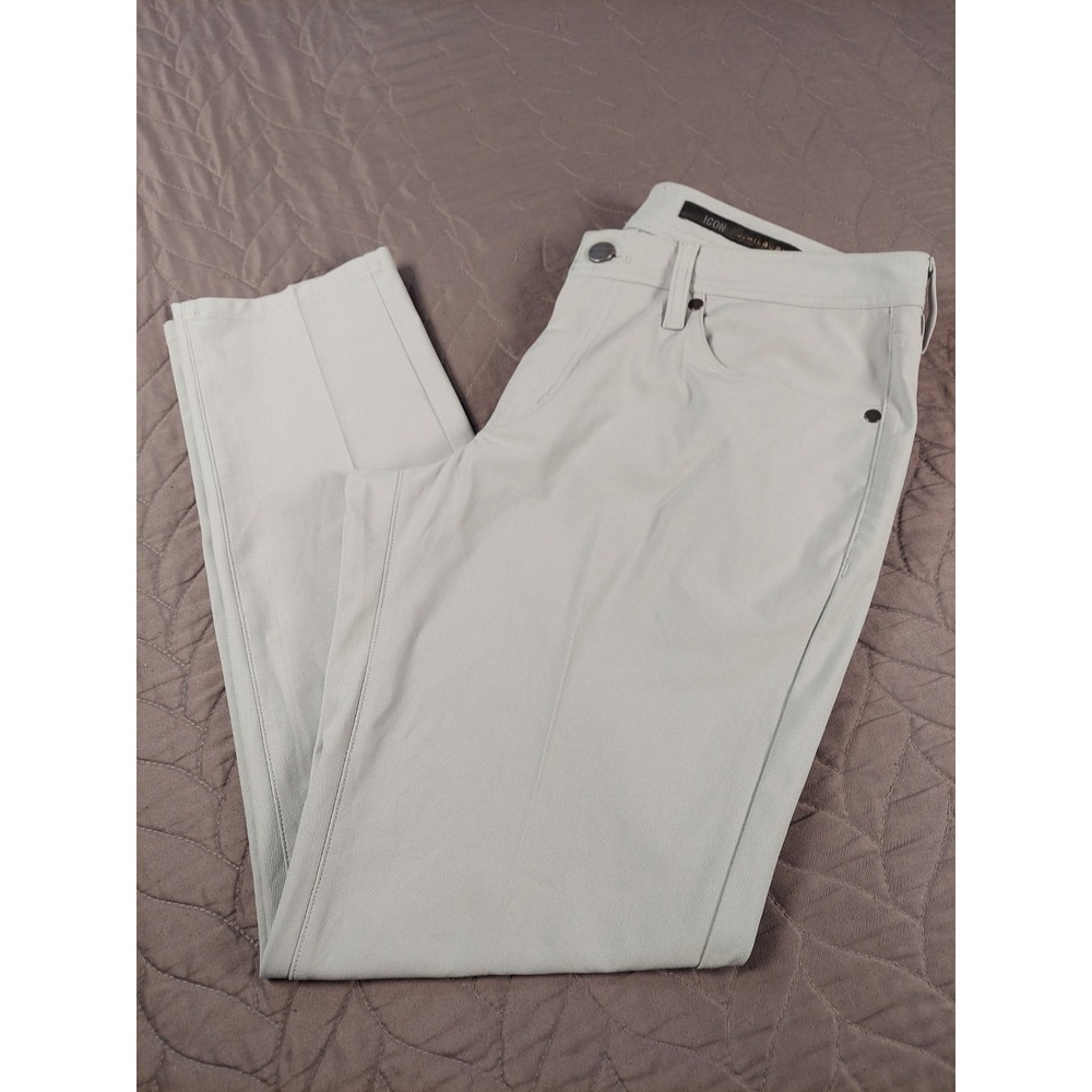 J Hilburn Pants Mens 32 Gray Stretch Comfort Lightweight 5 Pocket Chino JBerg